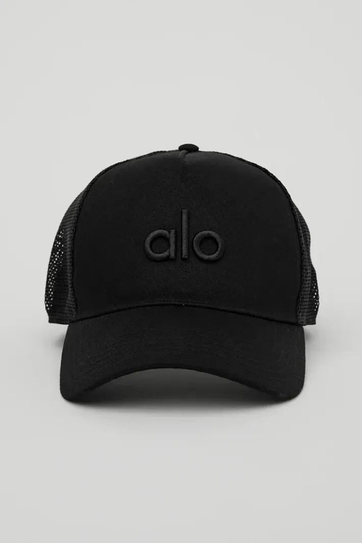 帽子 alo Yoga District Trucker Hat Gravel Boné District Trucker Black - Alo Yoga