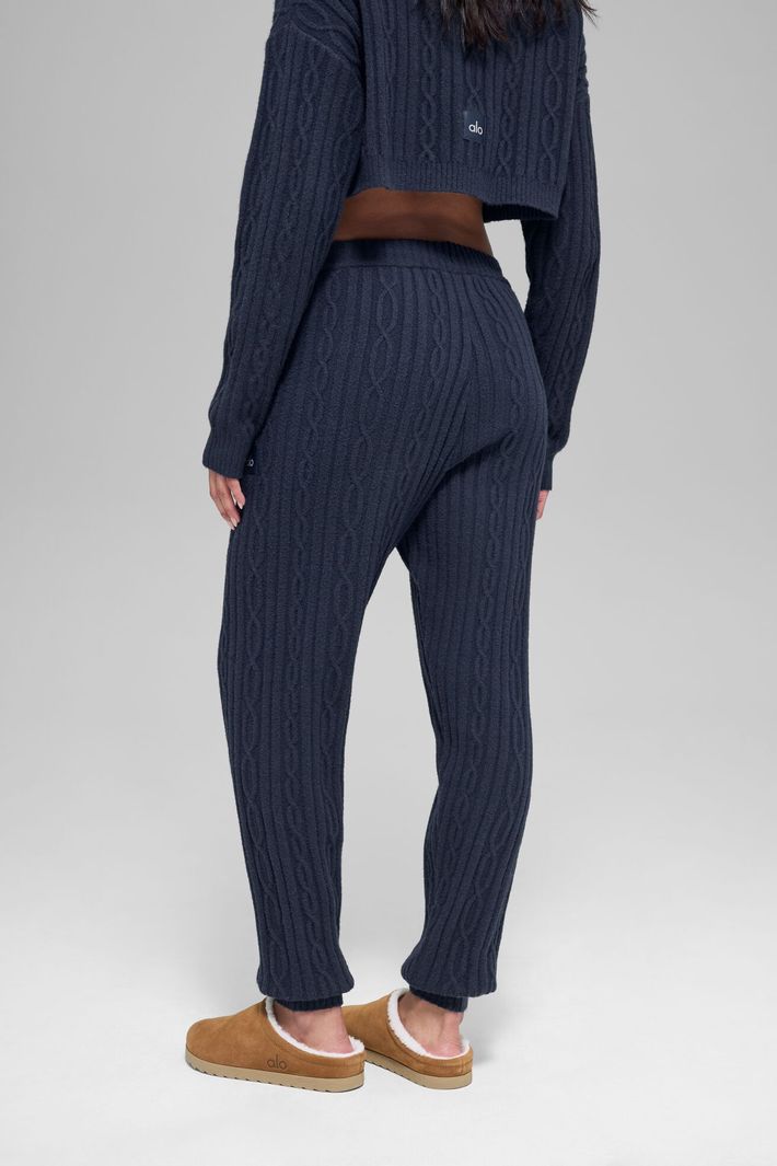 Calça Cable Winter Bliss Navy - Alo Yoga