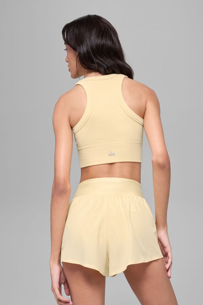 トップス [ayu.f] Alo Yoga High Neck Bra Top Seamless Delight High Neck Candlelight Yellow - Alo Yoga