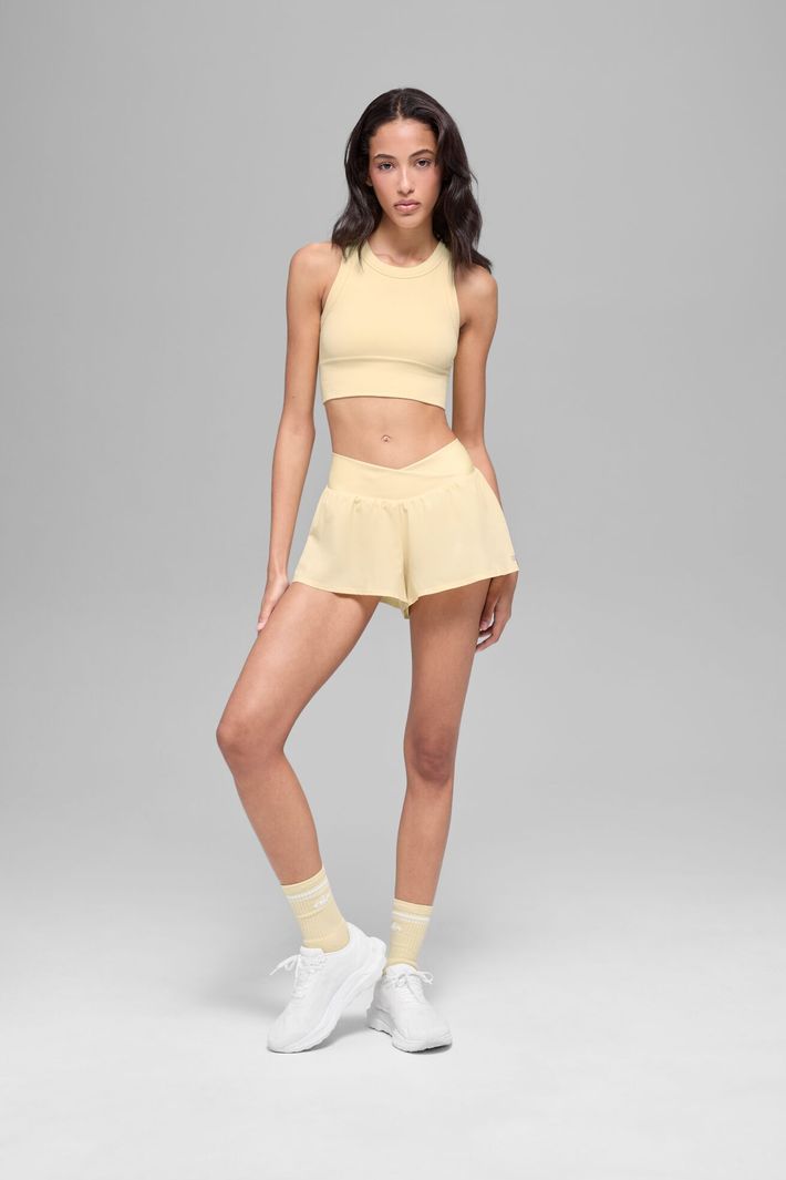 Top Seamless Delight High Neck Candlelight Yellow - Alo Yoga