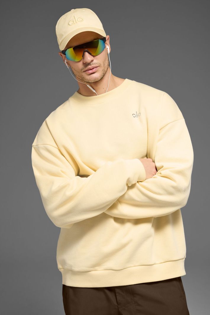 Moletom Accolade Crew Neck Candlelight Yellow - Alo Yoga