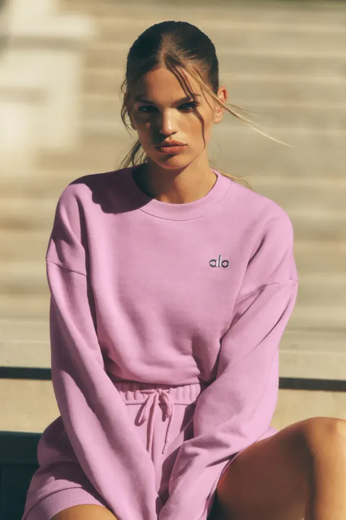 Moletom Accolade Crew Neck Candy Heart Pink - Alo Yoga