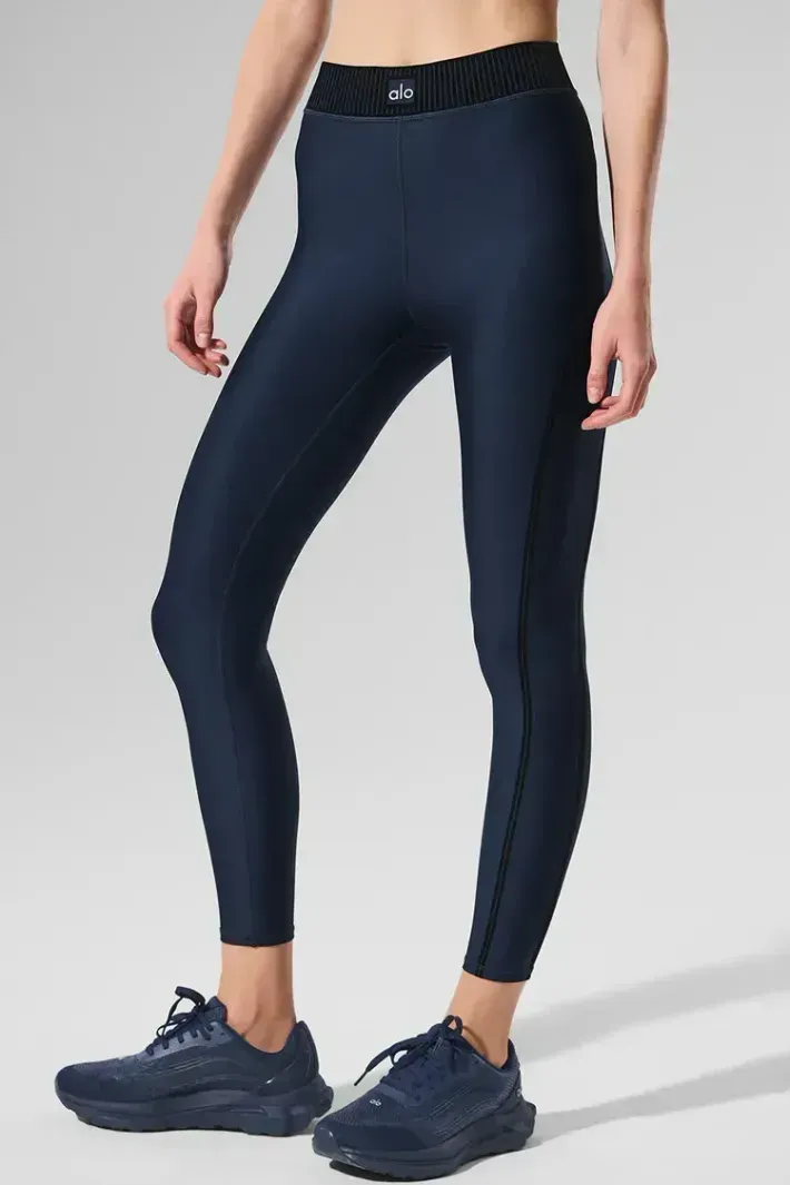 Legging Airlift Highwaist 7/8 Line Up Navy - Alo Yoga