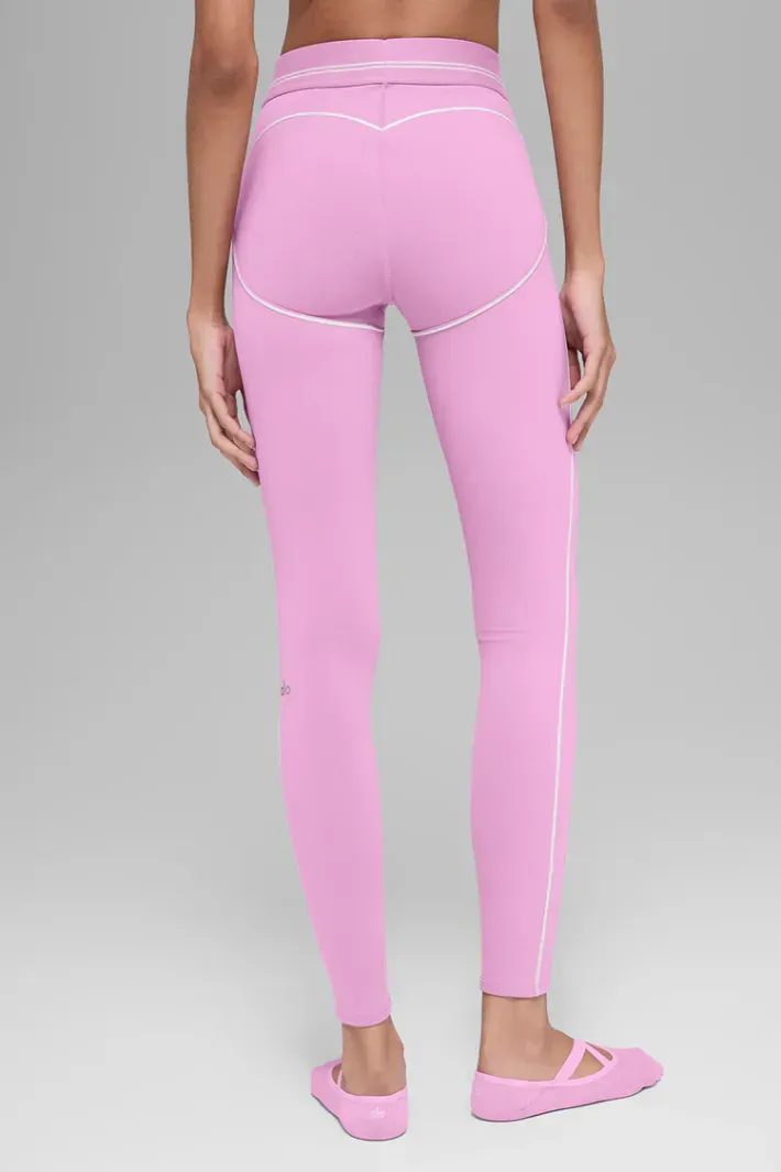 Legging Airbrush Highwaist Heart Throb Candy Heart Pink - Alo Yoga