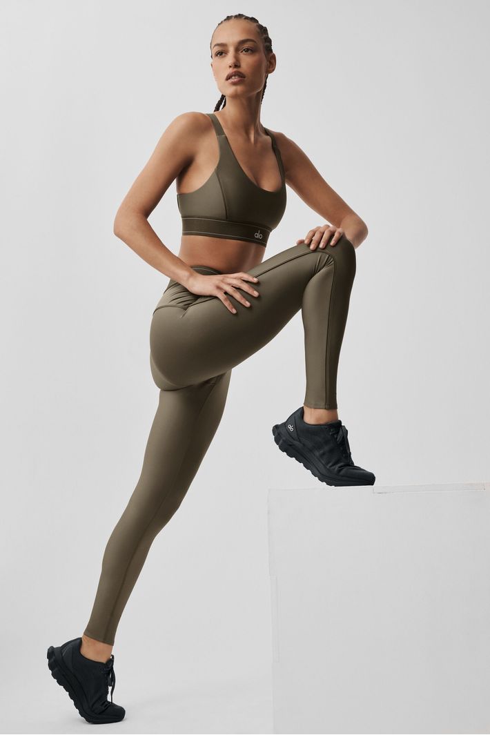 Legging Airlift Highwaist Suit Up Olive Tree - Alo Yoga