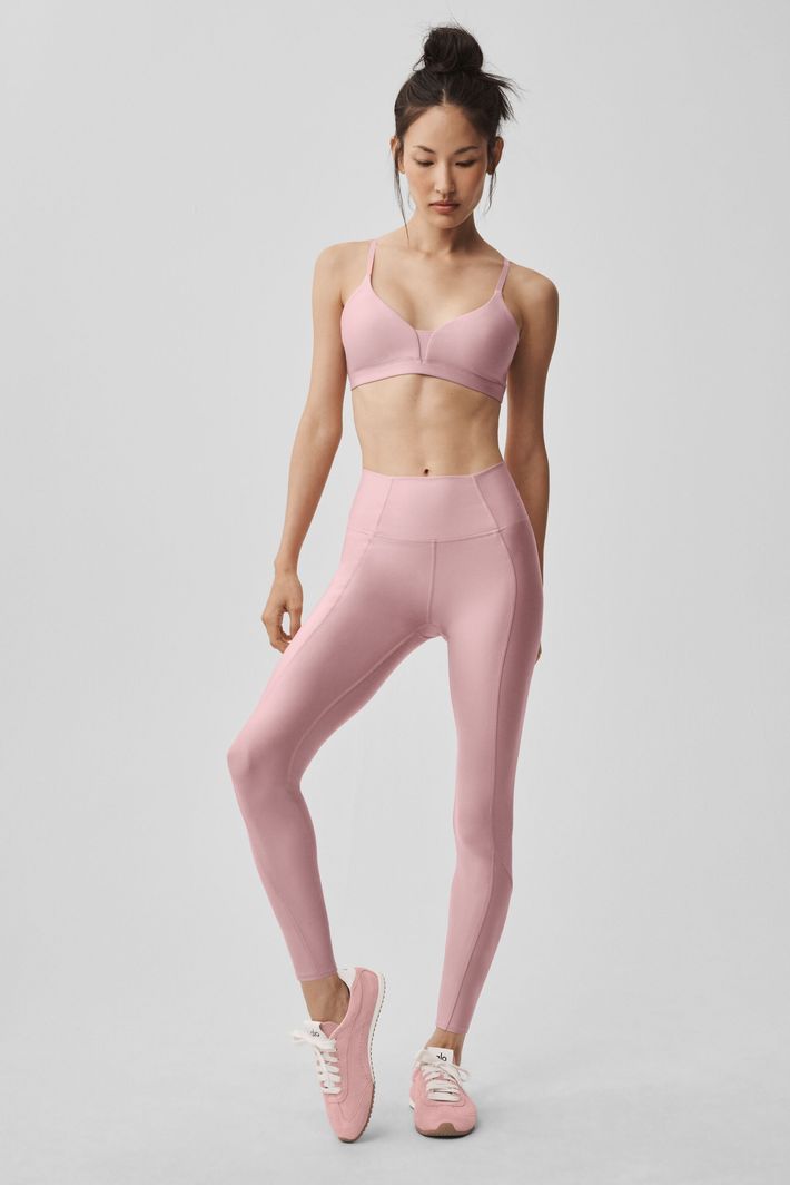 Legging Airlift Highwaist 7/8 Fine Line Vintage Pink - Alo Yoga