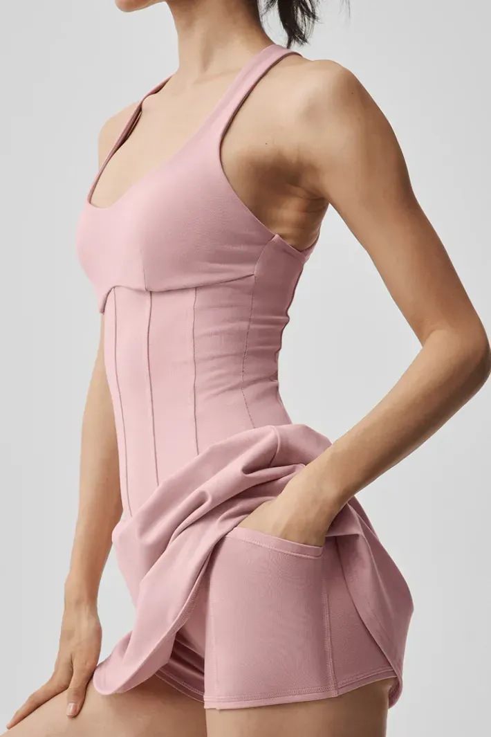 Vestido Sparks Fly Corset Tennis Dress Vintage Pink - Alo Yoga