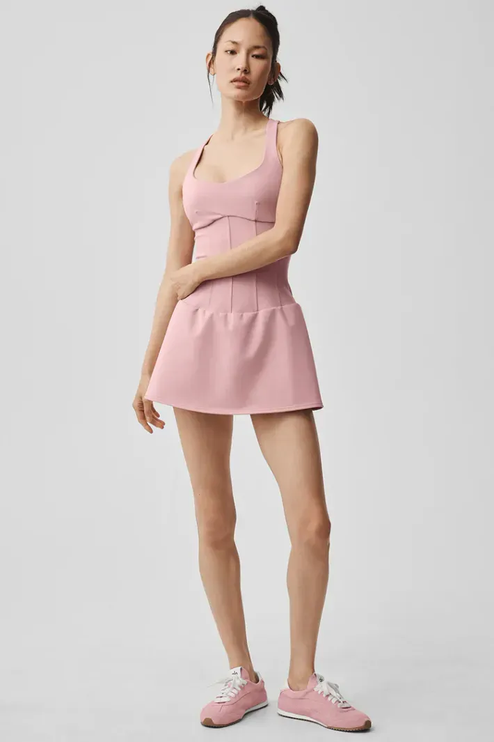 Vestido Sparks Fly Corset Tennis Dress Vintage Pink - Alo Yoga