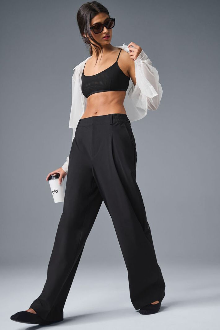 Calça Hight Waist Pursuit (Regular) Black - Alo Yoga