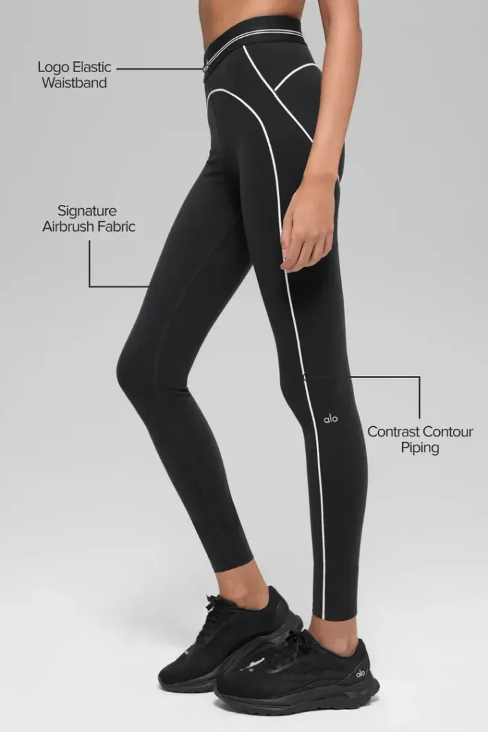 Legging Airbrush Highwaist Heart Throb Black - Alo Yoga