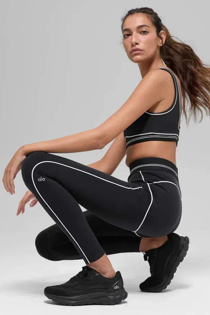 Legging Airbrush Highwaist Heart Throb Black - Alo Yoga