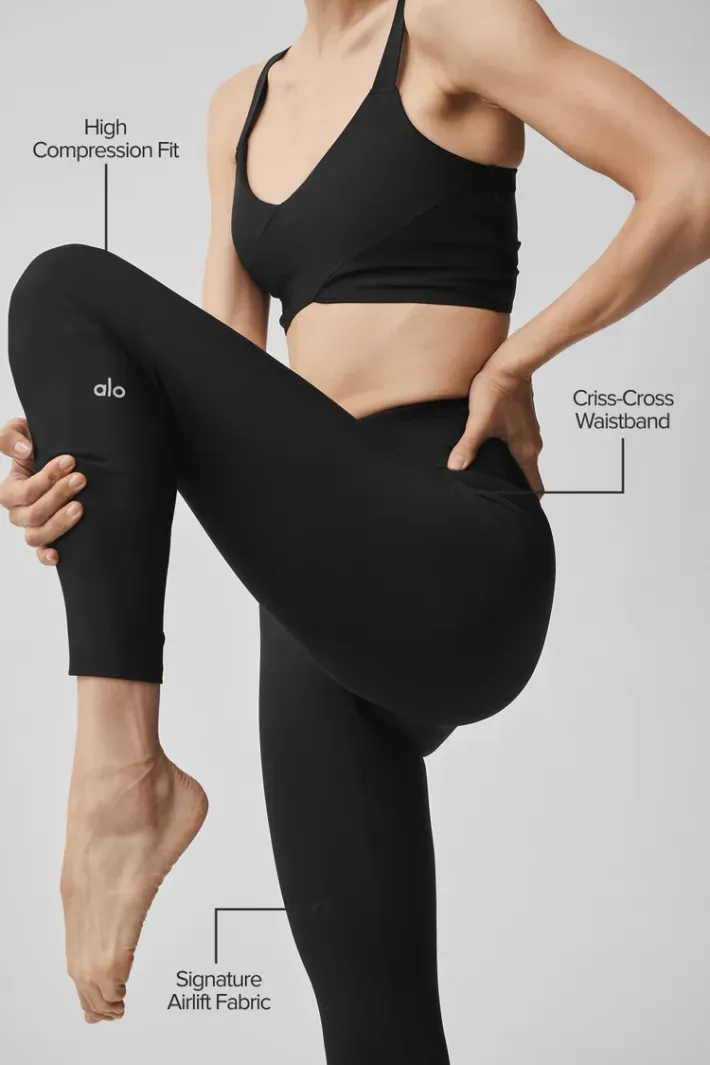 Legging 7/8 Highwaist Horizon Black - Alo Yoga