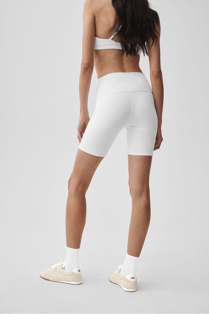 Shorts Airbrush Highwaist 5 Biker White - Alo Yoga