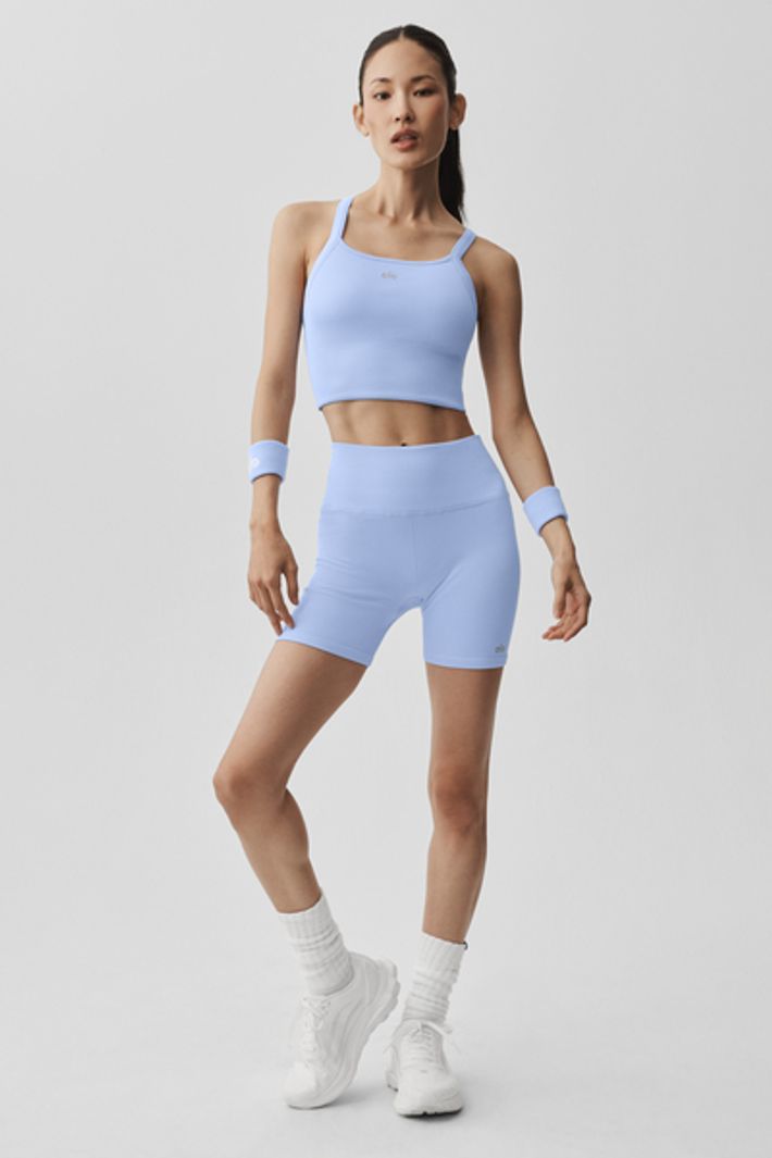Top Seamless Ribbed Favorite Light Provence Blue - Alo Yoga