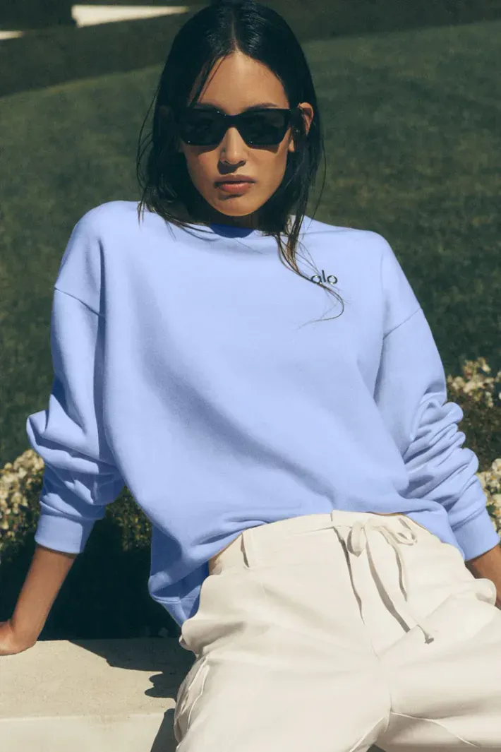 Moletom Accolade Crew Neck Light Provence Blue - Alo Yoga