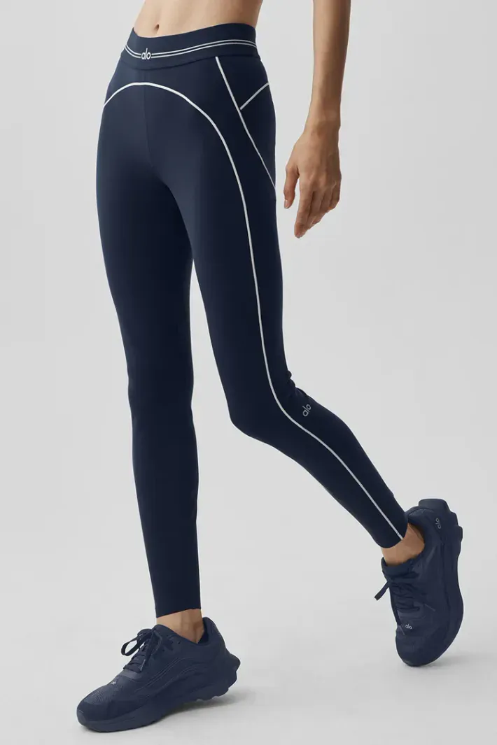 Legging Airbrush Highwaist Heart Throb Navy - Alo Yoga