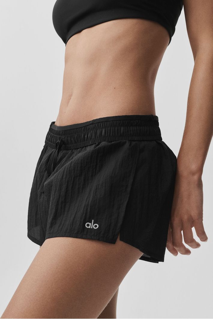 Shorts Midrise Go Time Black - Alo Yoga