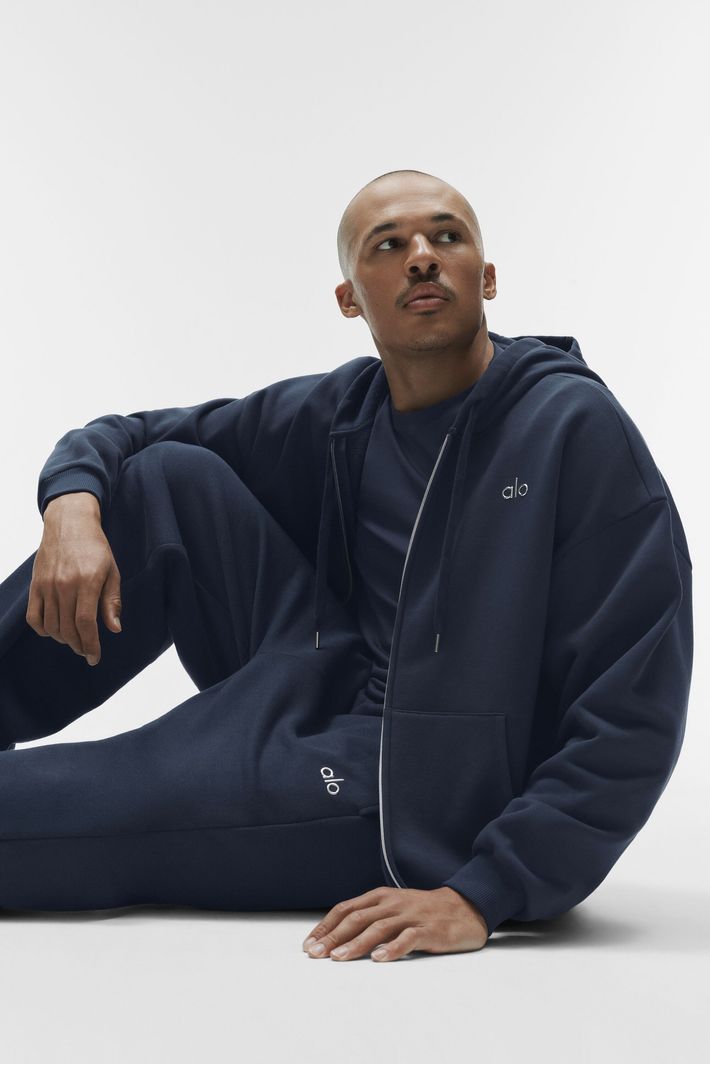 Moletom Accolade Com Zíper Navy - Alo Yoga
