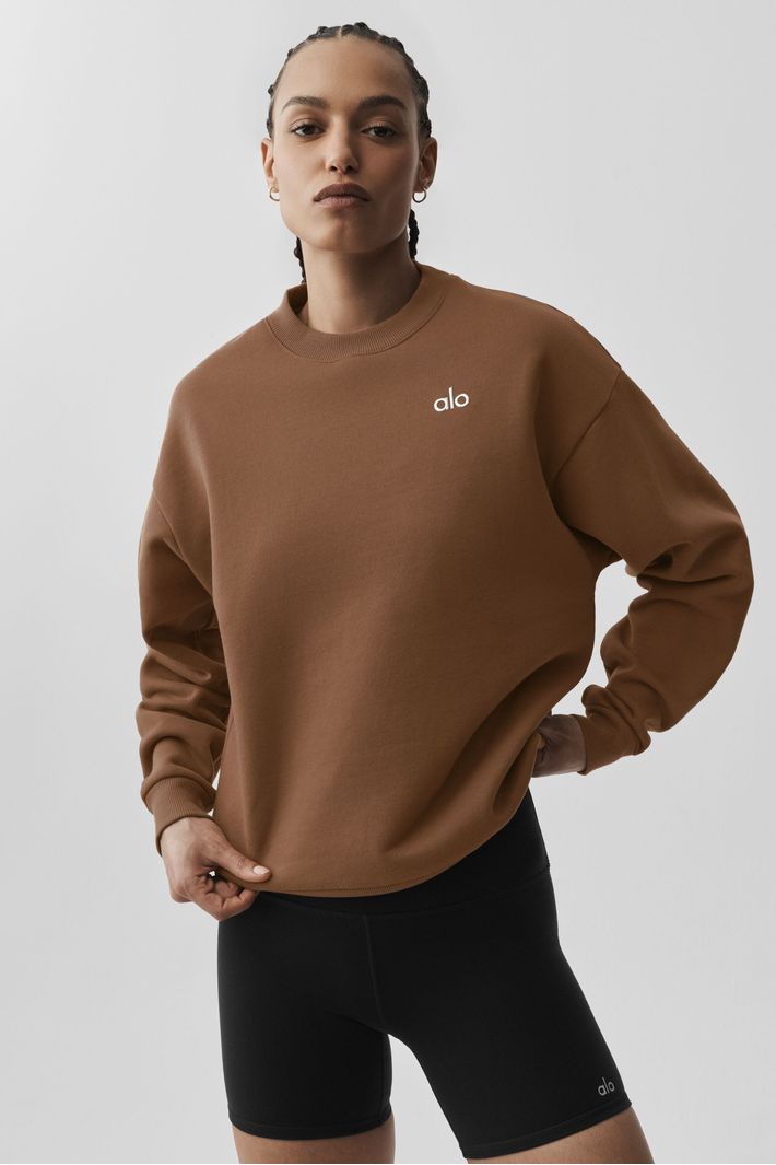Moletom Accolade Crew Neck Sun Kissed Brown - Alo Yoga