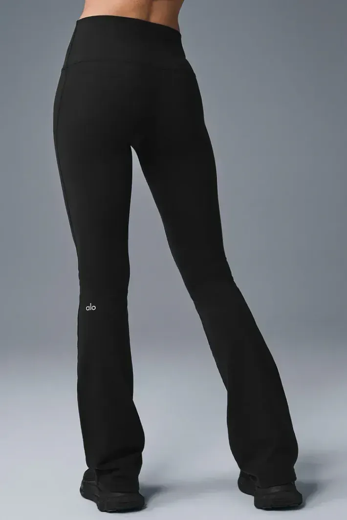 Legging Airbrush 7/8 High-Waist Bootcut Black - Alo Yoga
