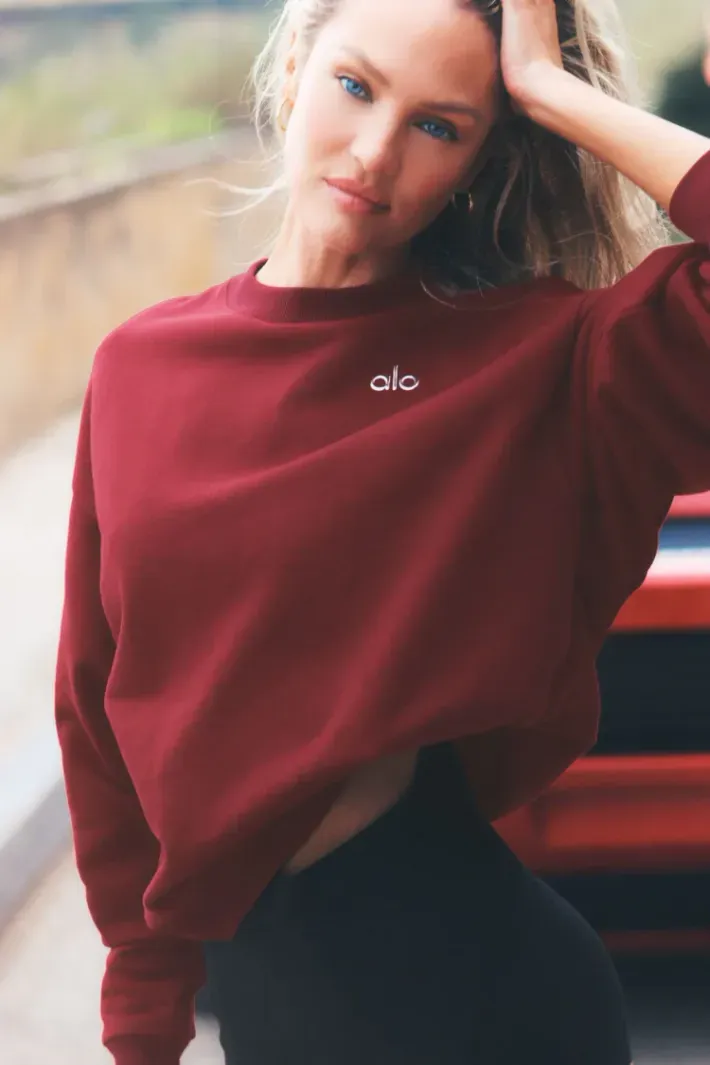 Moletom Accolade Crew Neck Summer Romance Red - Alo Yoga