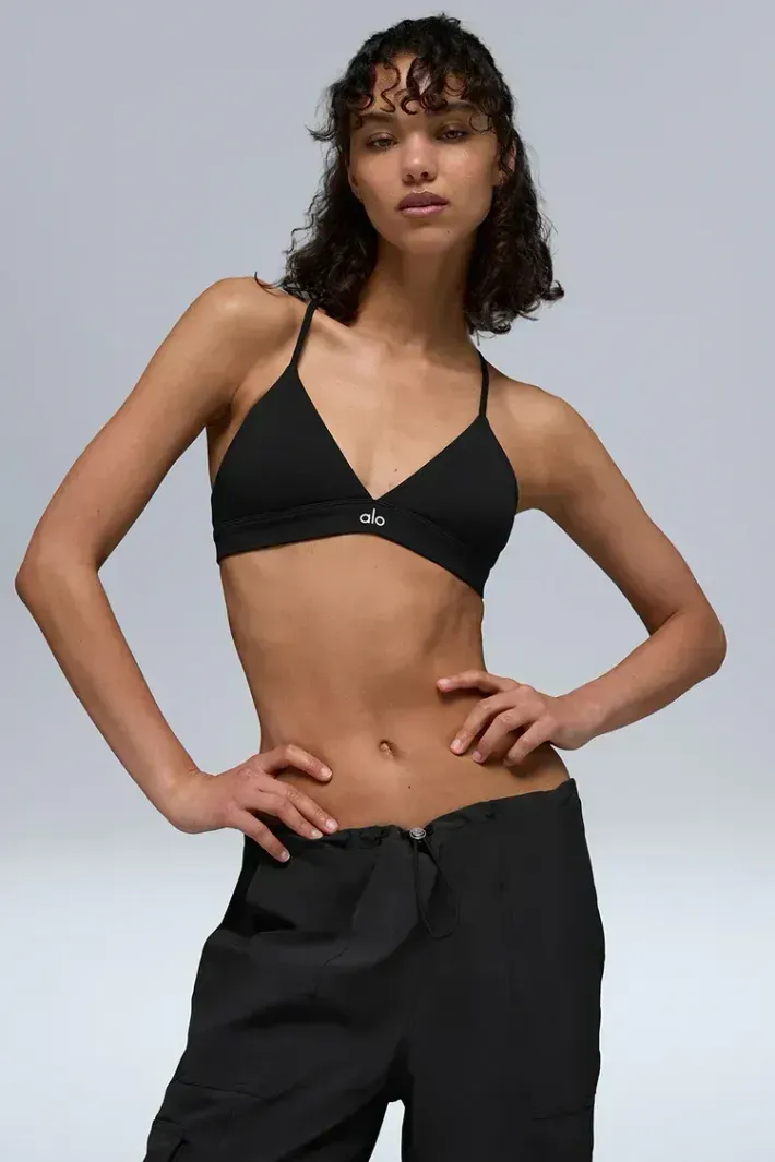 alo スポーツブラ　Splendor Bra - Black Top Splendor Black - Alo Yoga