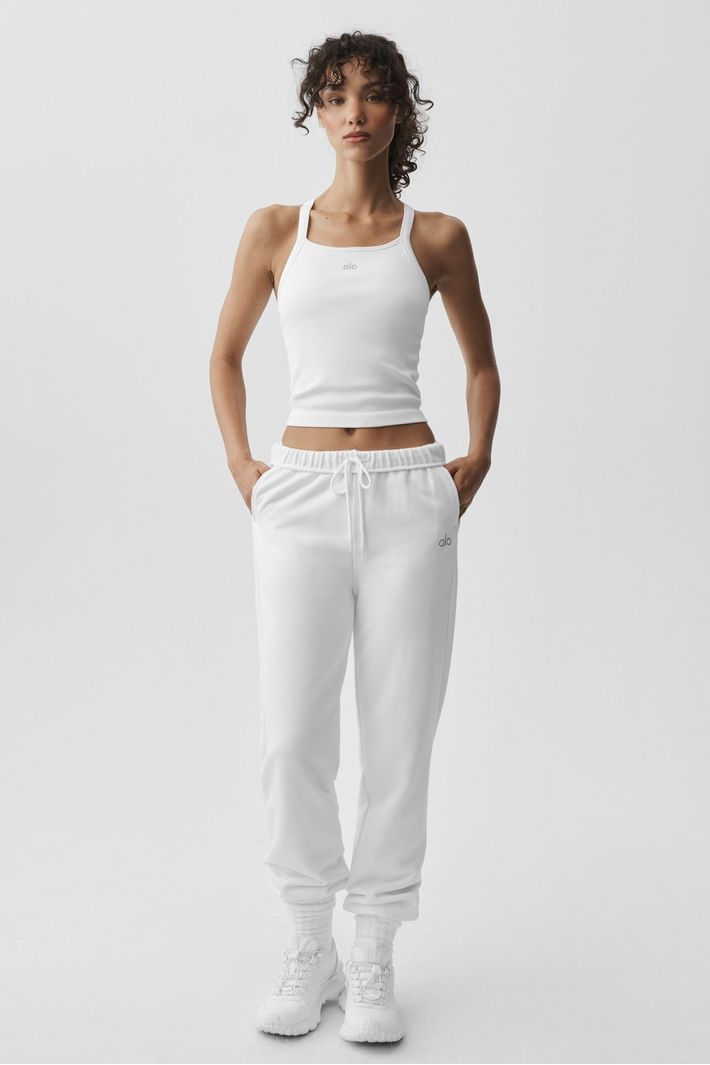 Regata Seamless Ribbed Favorite Full Length White - Alo Yoga