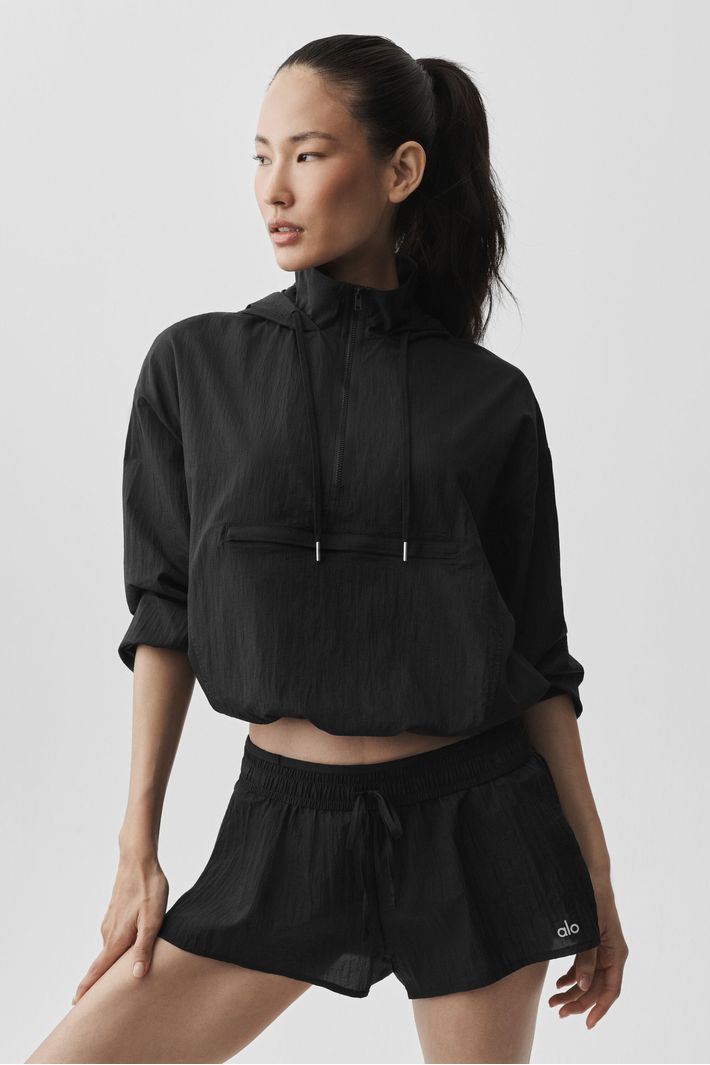 Jaqueta 1/4 Go Time Zip Black - Alo Yoga