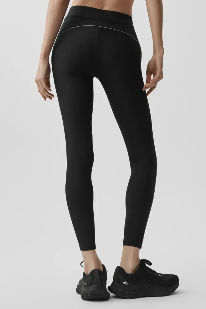 Legging Airlift Highwaist 7/8 Speedwork Black - Alo Yoga