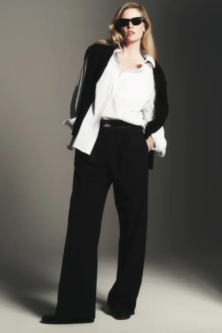 Calça Suit Up regular Black - Alo Yoga
